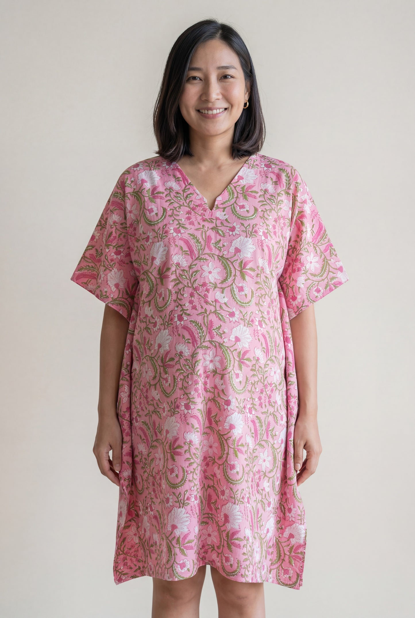 Radhya Cotton Nursing Kaftan Gown