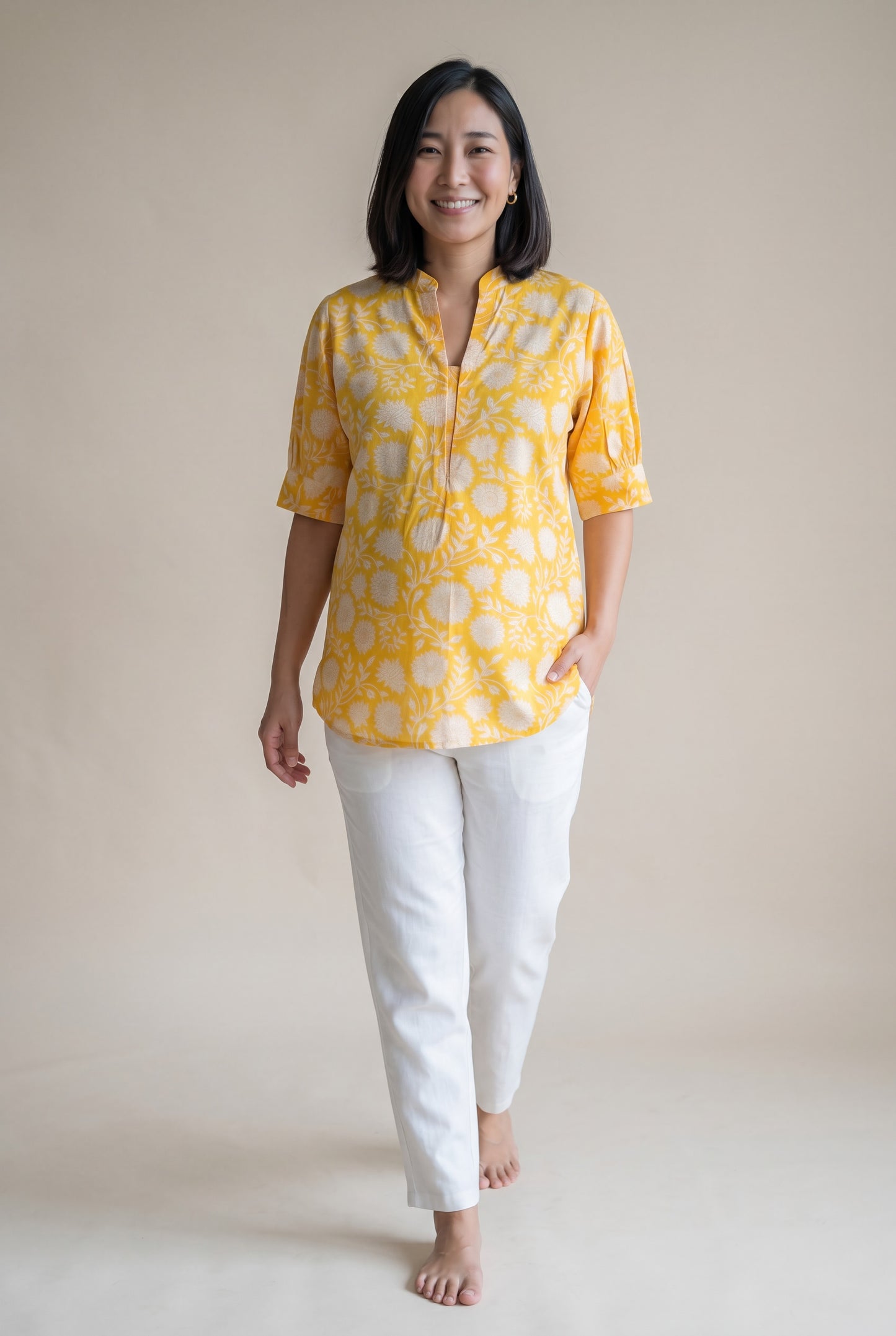SiyaRaam Cotton Nursing Top with Zip
