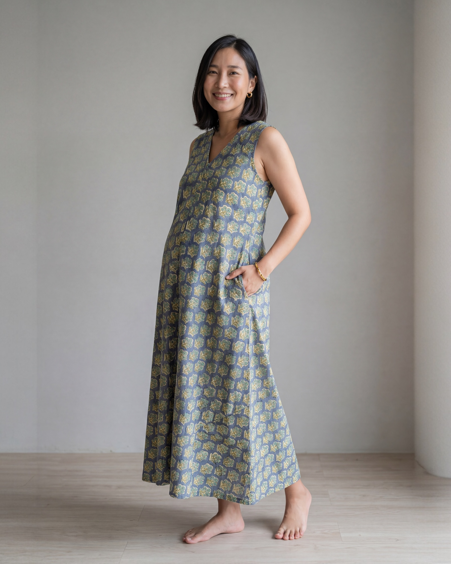 Saumya Cotton Nursing Maxi Dress