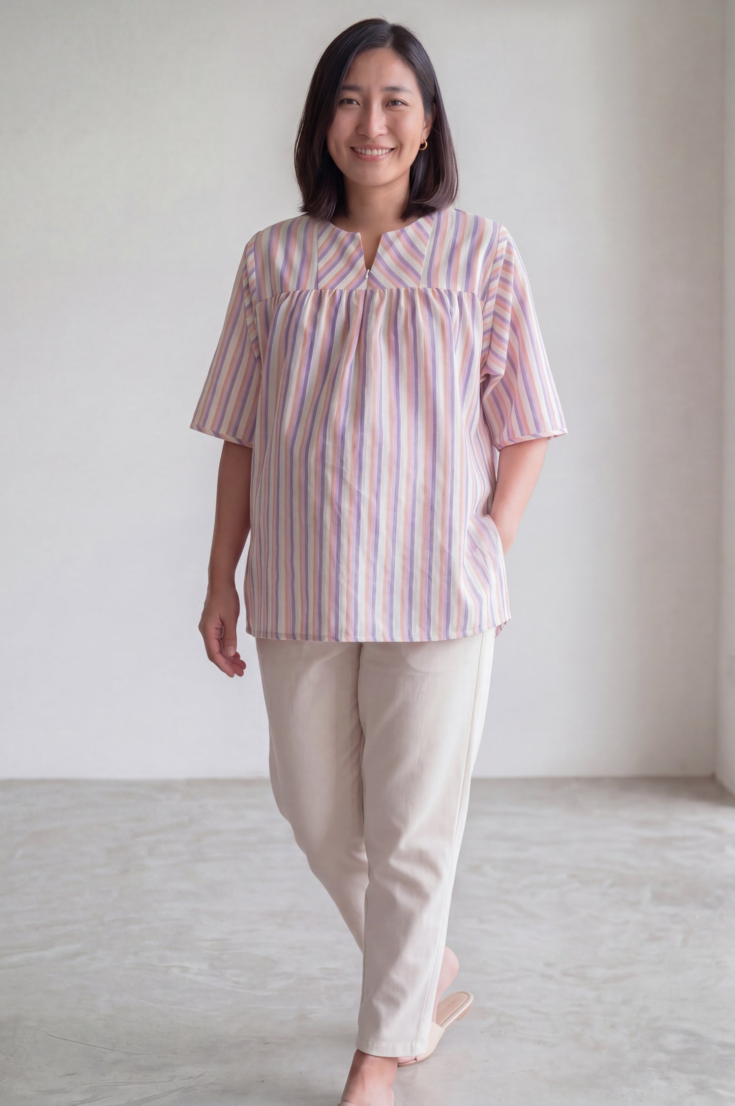 Siya Handloom Cotton Nursing Top