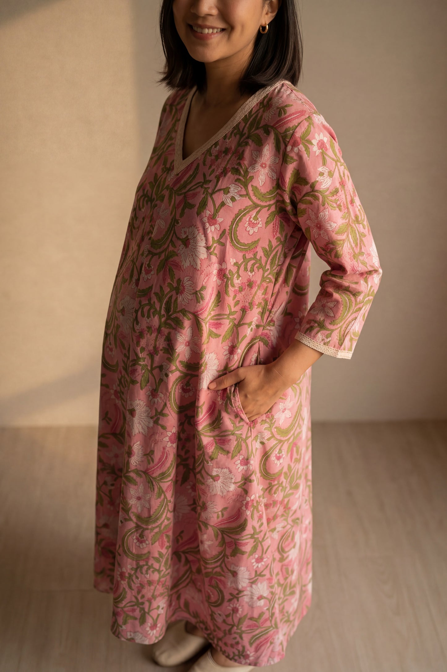 Radhya Long-Short Maternity / Nursing Dress