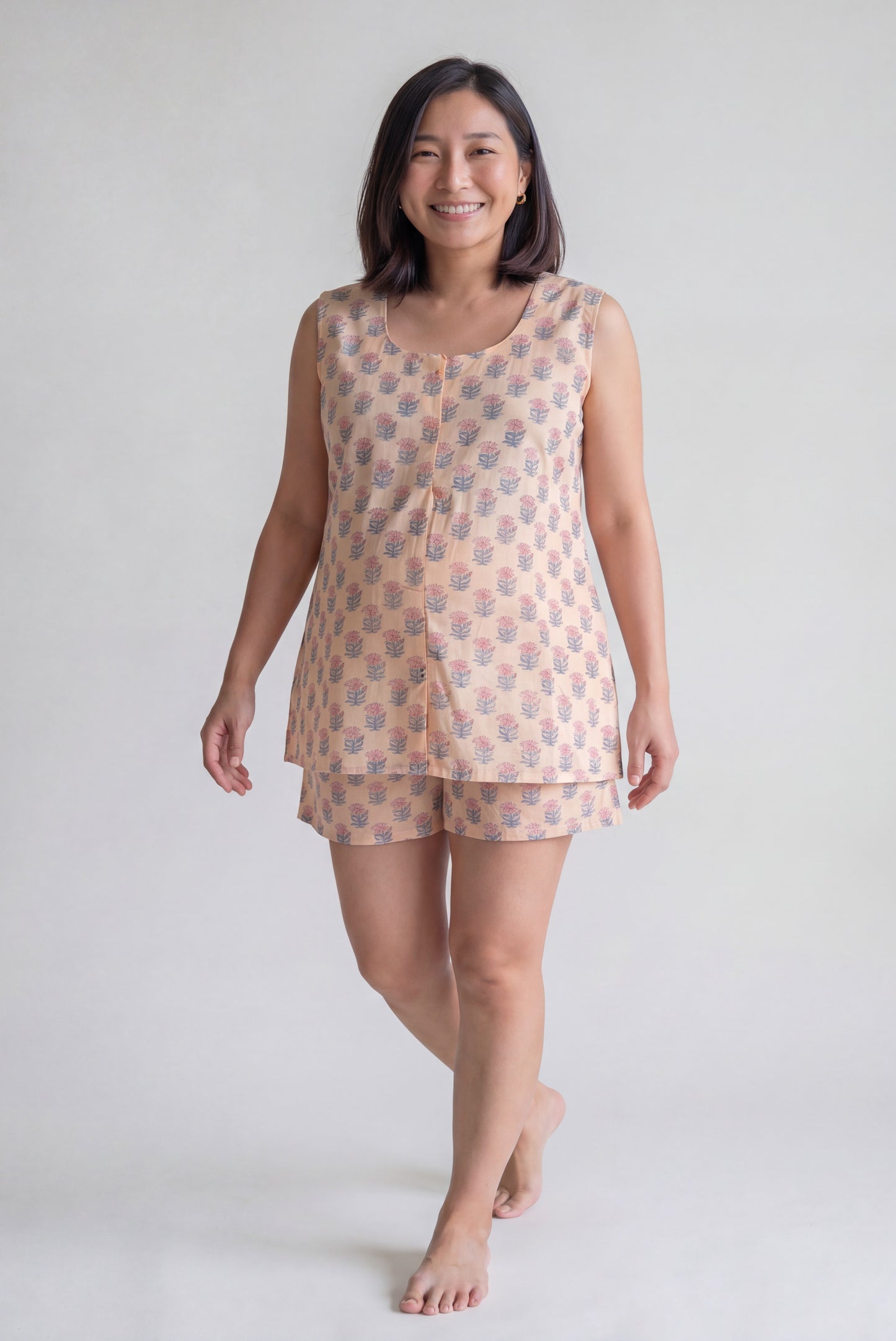 Ramya Cotton Nursing Shorts Set
