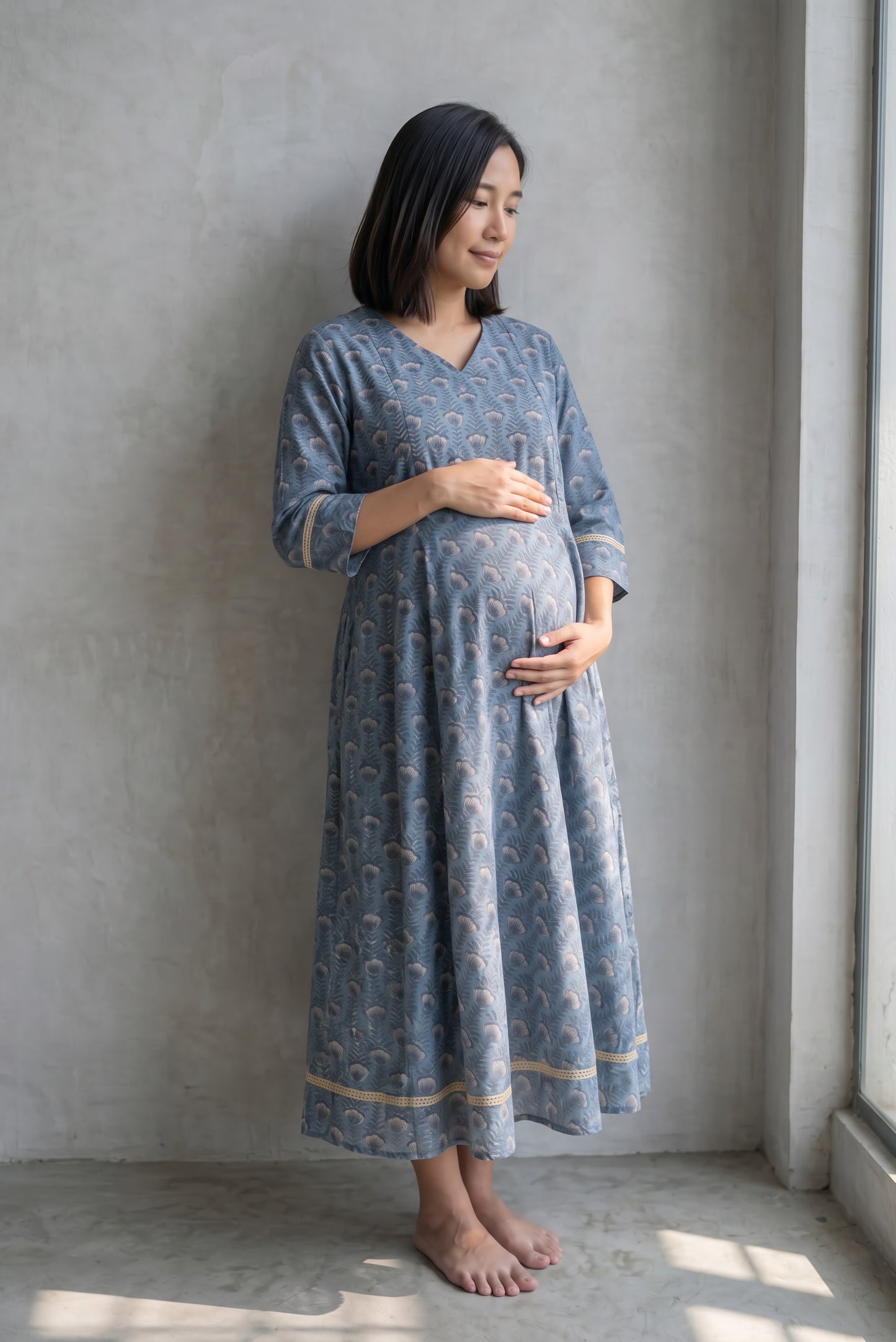 Avigyaa Cotton Twin Zip Nursing Kurti