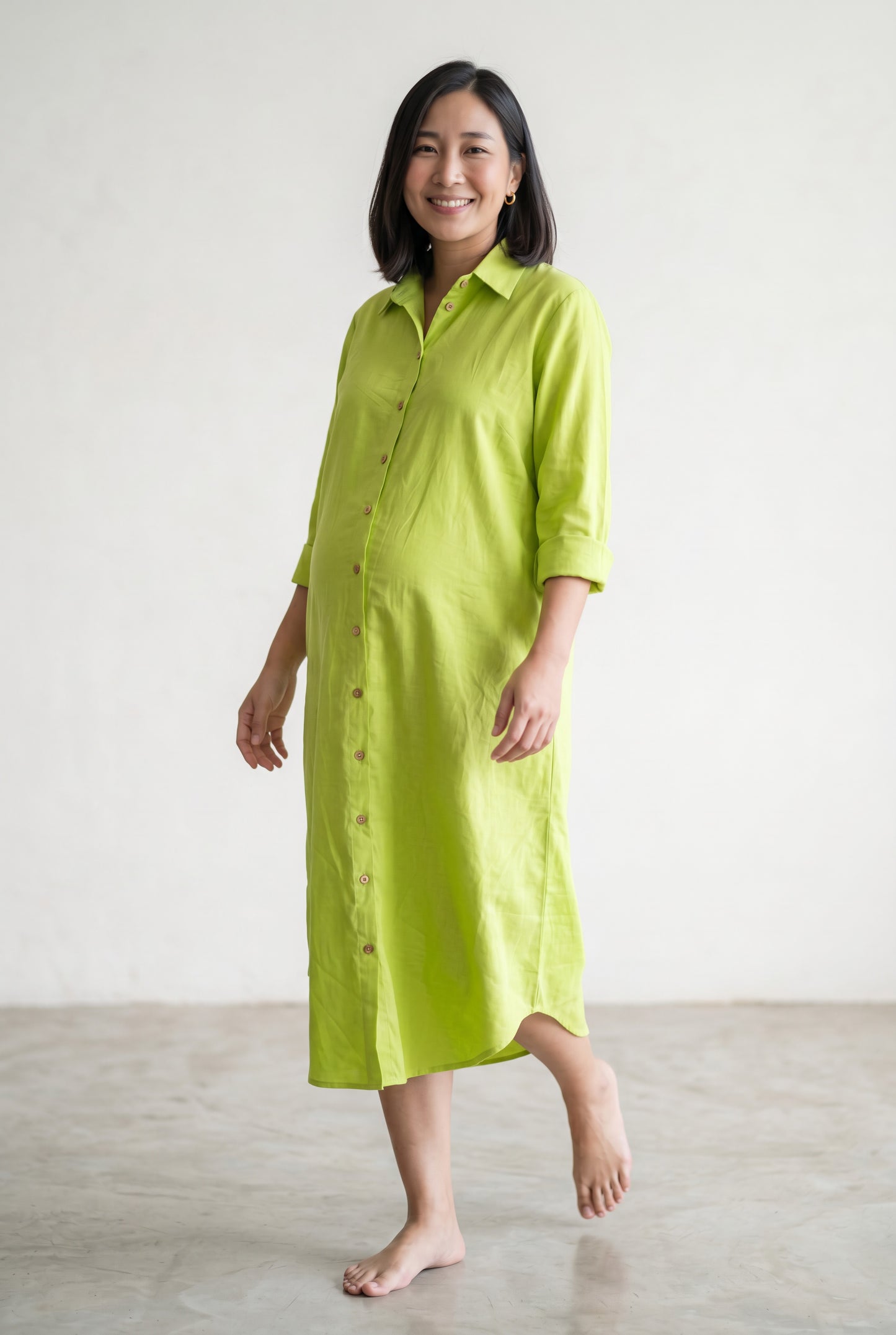 Raghunanda Maternity Nursing Shirt Dress