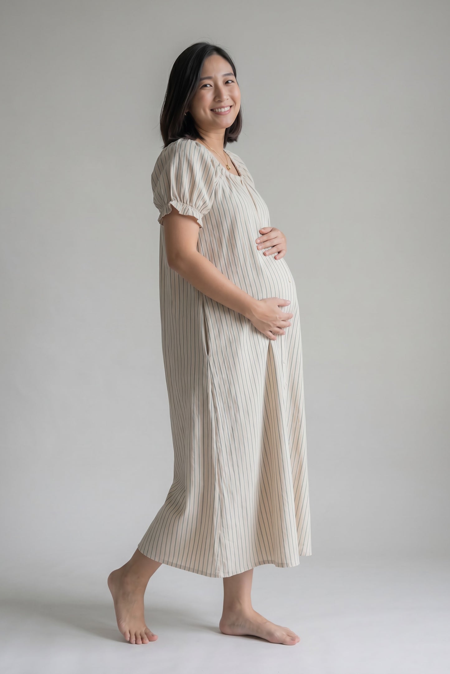 Srinath Cotton Nursing Maxi Dress