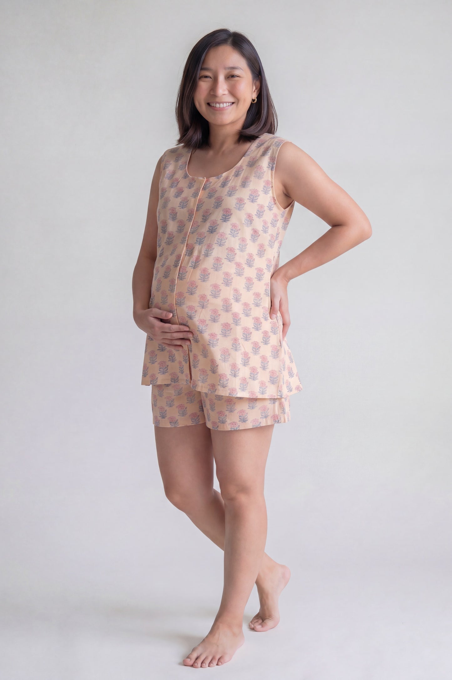 Ramya Cotton Nursing Shorts Set