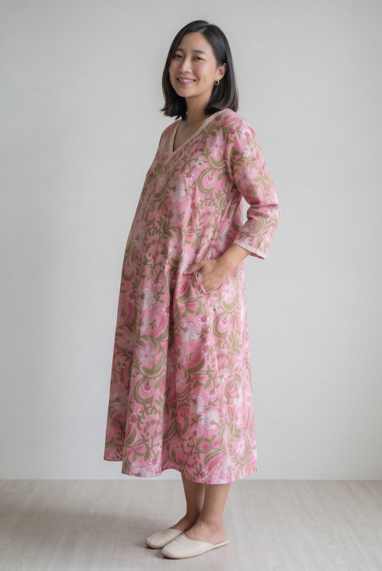 Radhya Long-Short Maternity / Nursing Dress