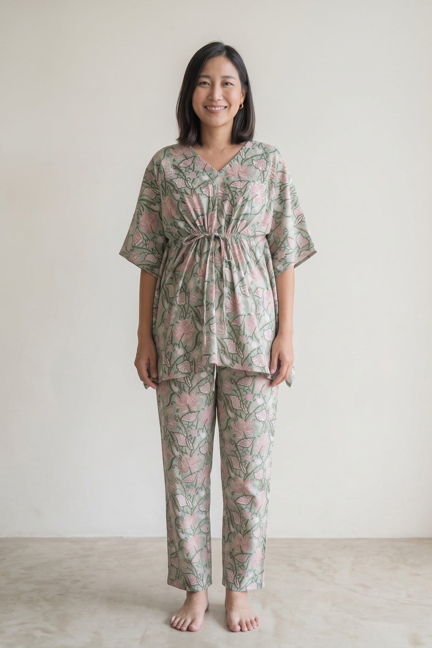 Kadamb Nursing Kaftan Top - Pyjama Set