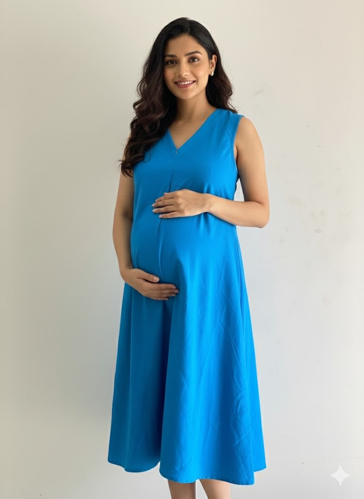 Neelambar Cotton Nursing Dress