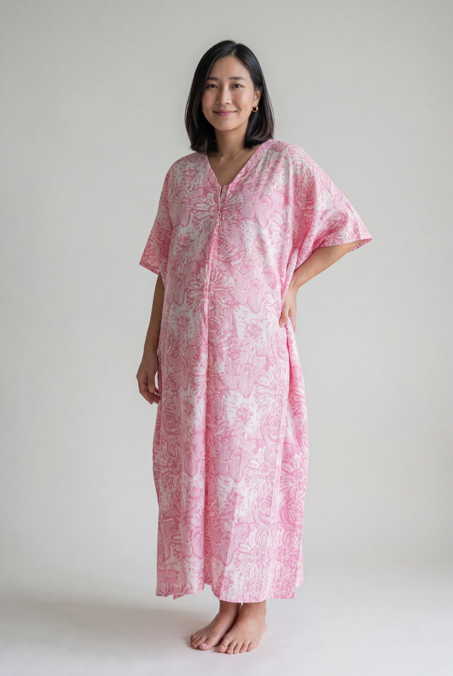 Rasa Priya Nursing Kaftan Gown with Long Feeding Zip