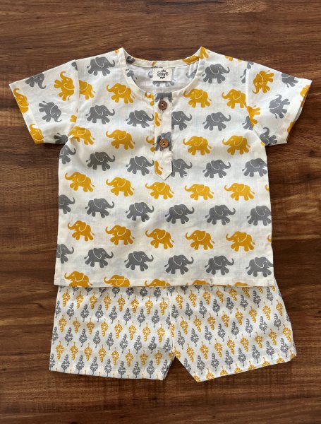Elephant Cotton Kids Loungewear Set