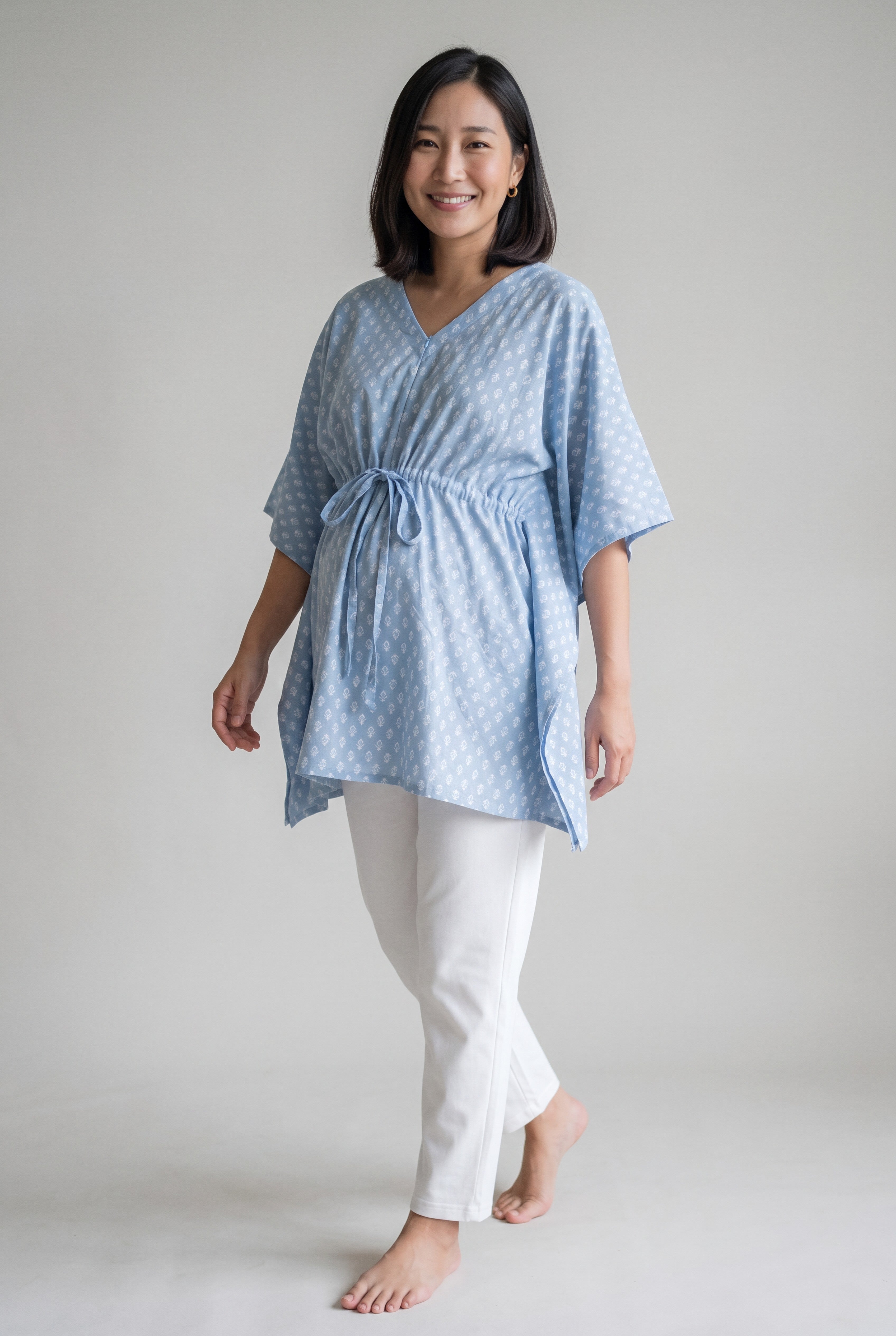 Hrishik Cotton Nursing Top with Zip