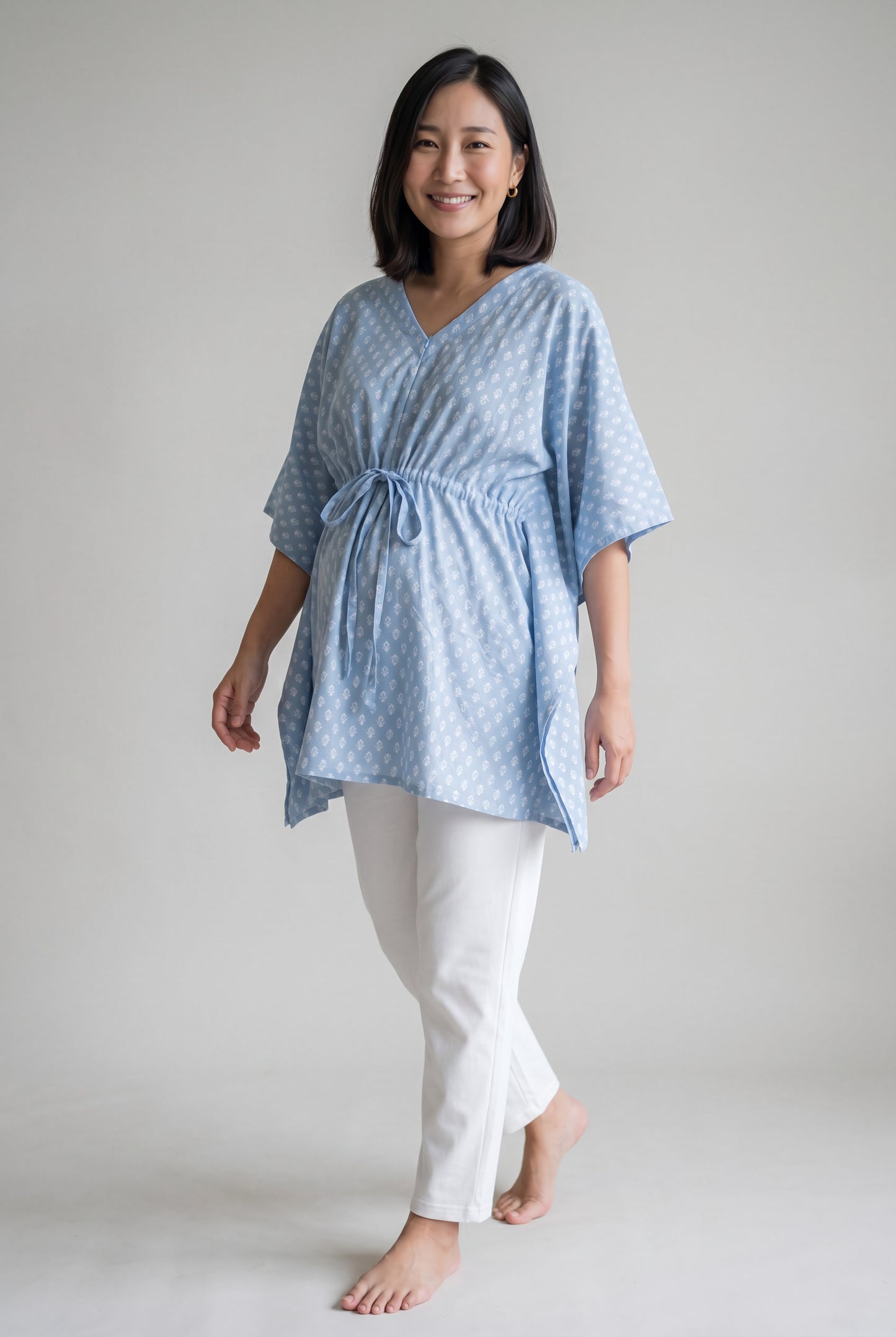 Hrishik Cotton Nursing Top with Zip