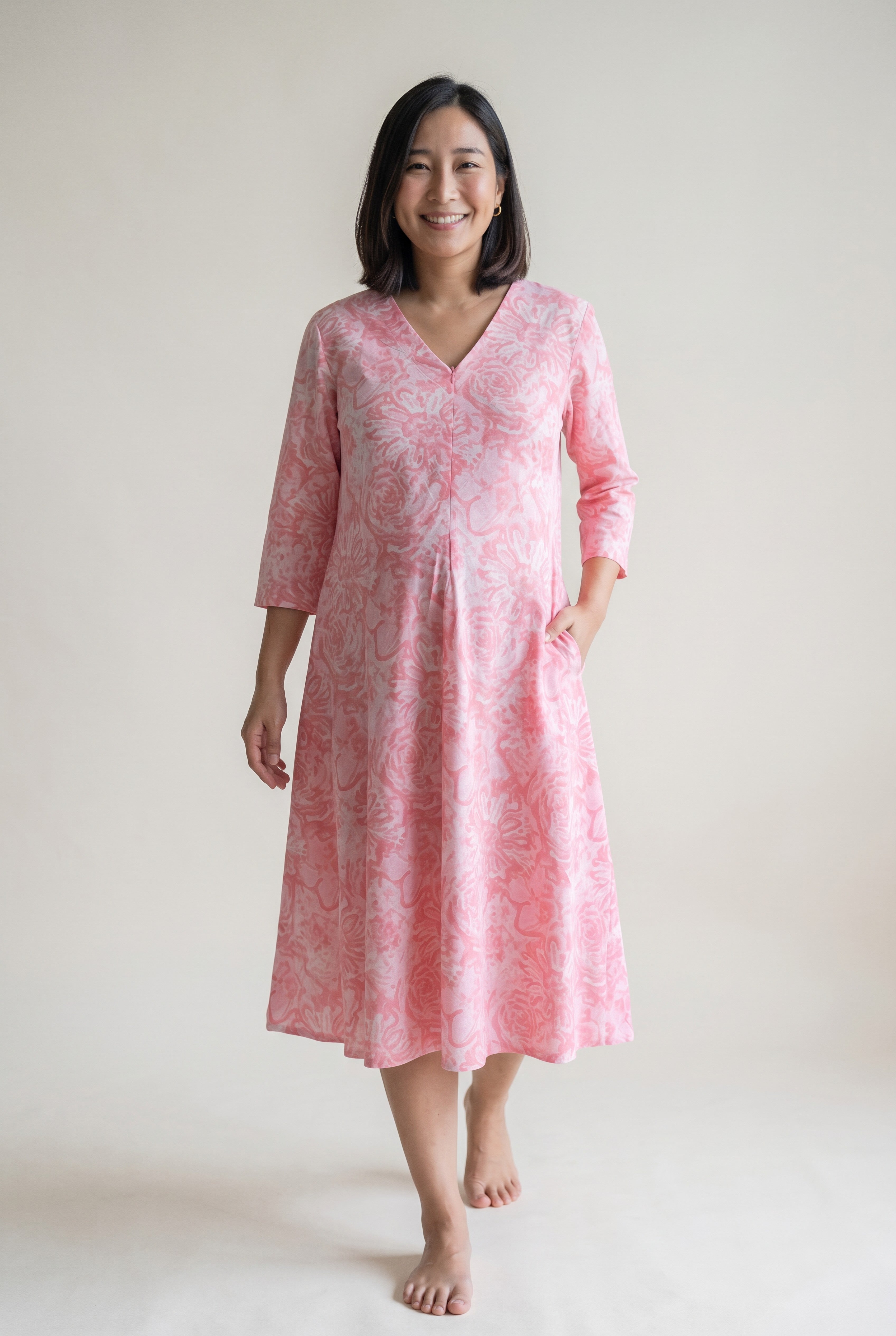 Raasa Priya Handblock Cotton Nursing Umbrella Dress