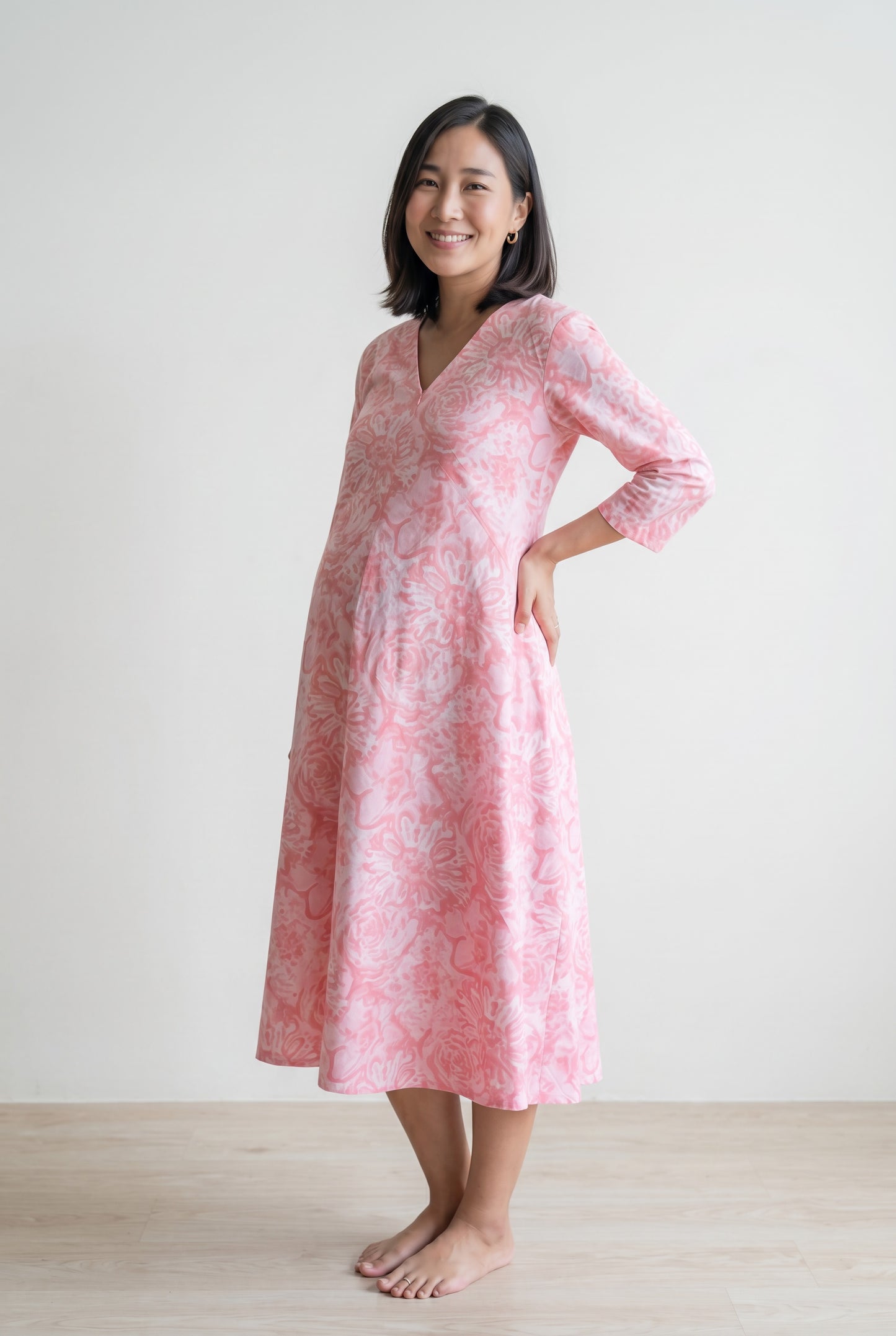 Raasa Priya Handblock Cotton Nursing Umbrella Dress