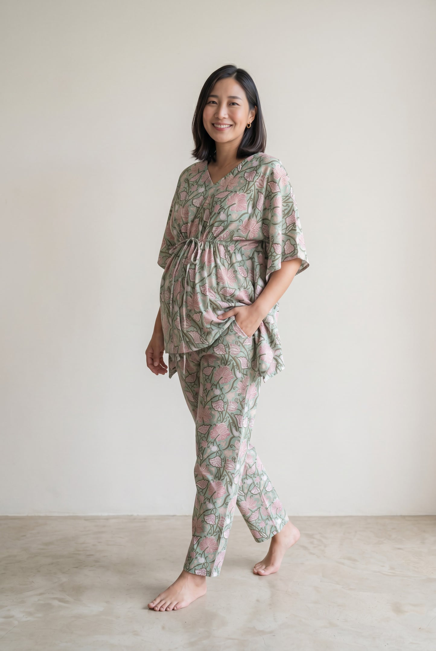 Kadamb Nursing Kaftan Top - Pyjama Set
