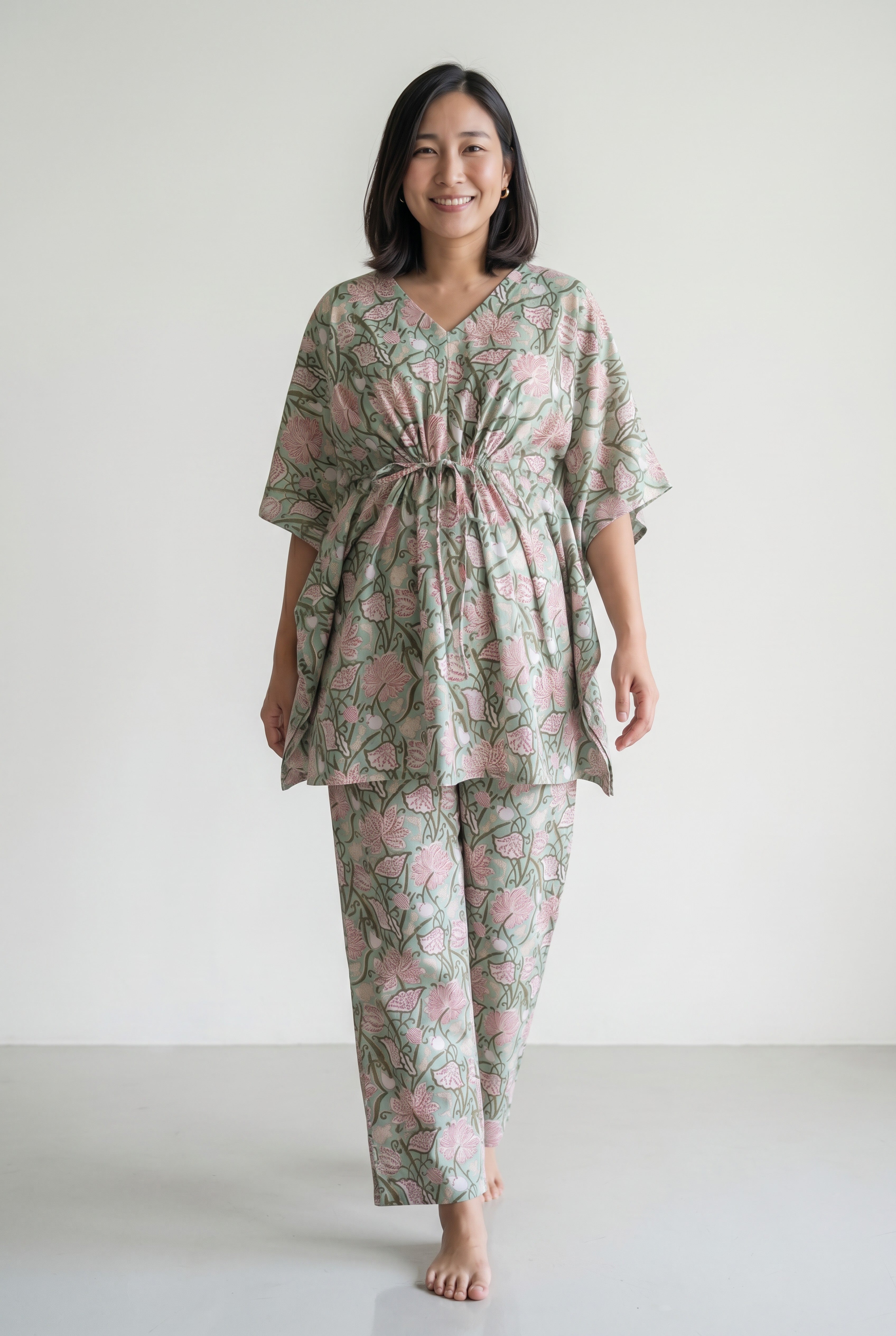 Kadamb Nursing Kaftan Top - Pyjama Set