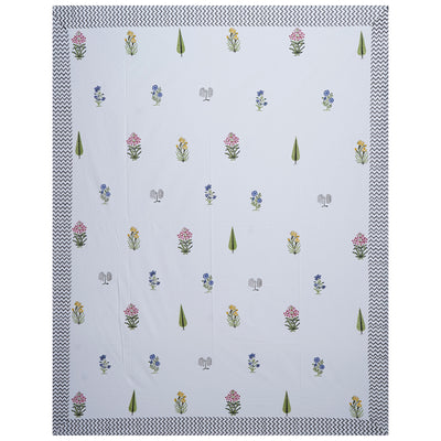 Sankhya Handblock Cotton Printed King Size Bed Sheet