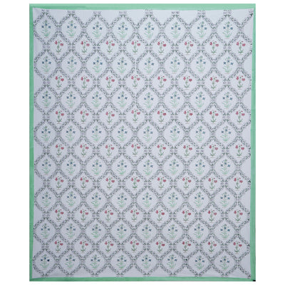 Sanaat Handblock Cotton King Size Bed Sheet