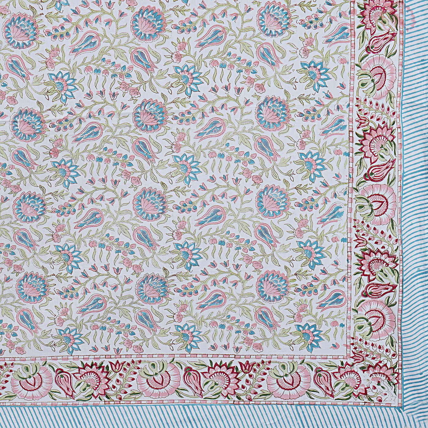 Nidhivan Handblock Cotton King Size Bed Sheet