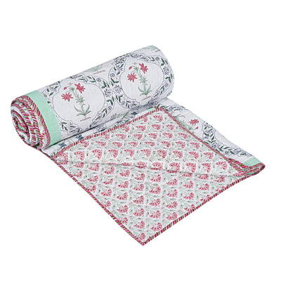 Natvara-Vapu Handblock Cotton King Size Bed Cover