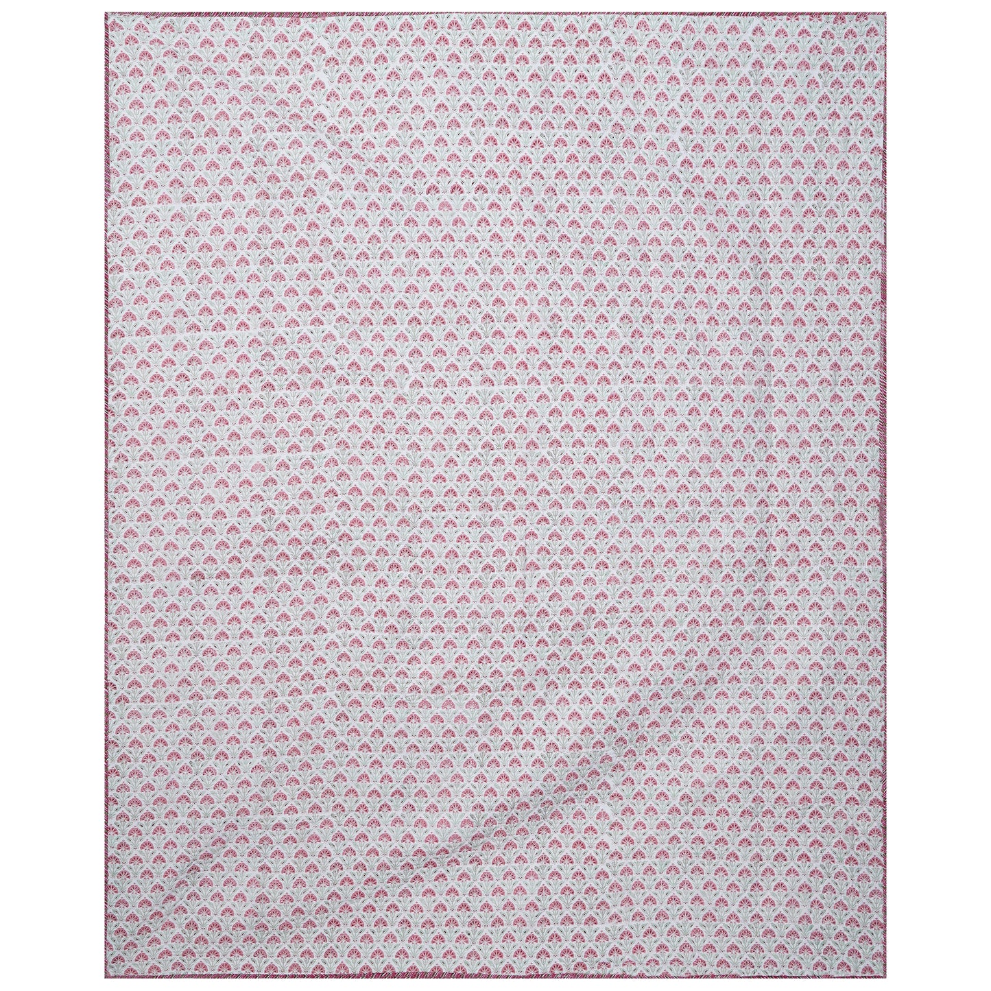 Natvara-Vapu Handblock Cotton King Size Bed Cover