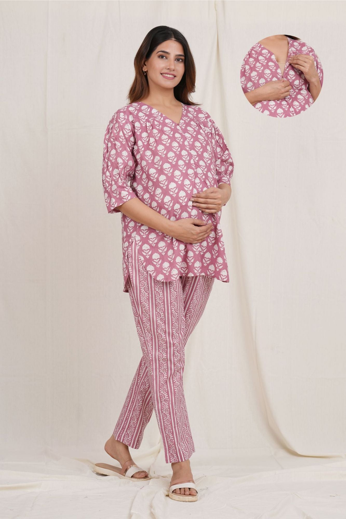 Keshavaya Maternity Loungewear Set (with zip for Nursing)