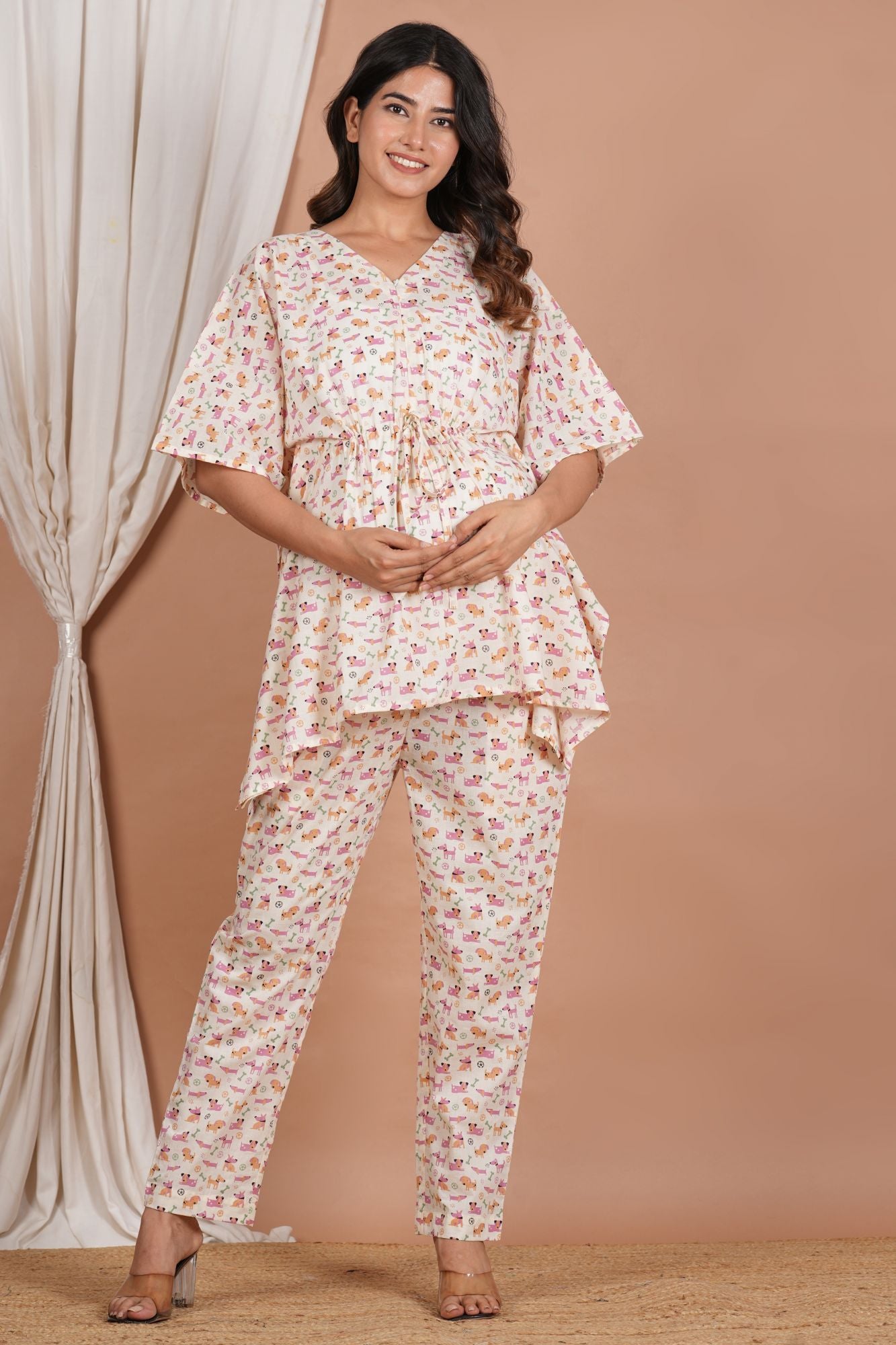 Vyaghra Cotton Nursing Top with Zip