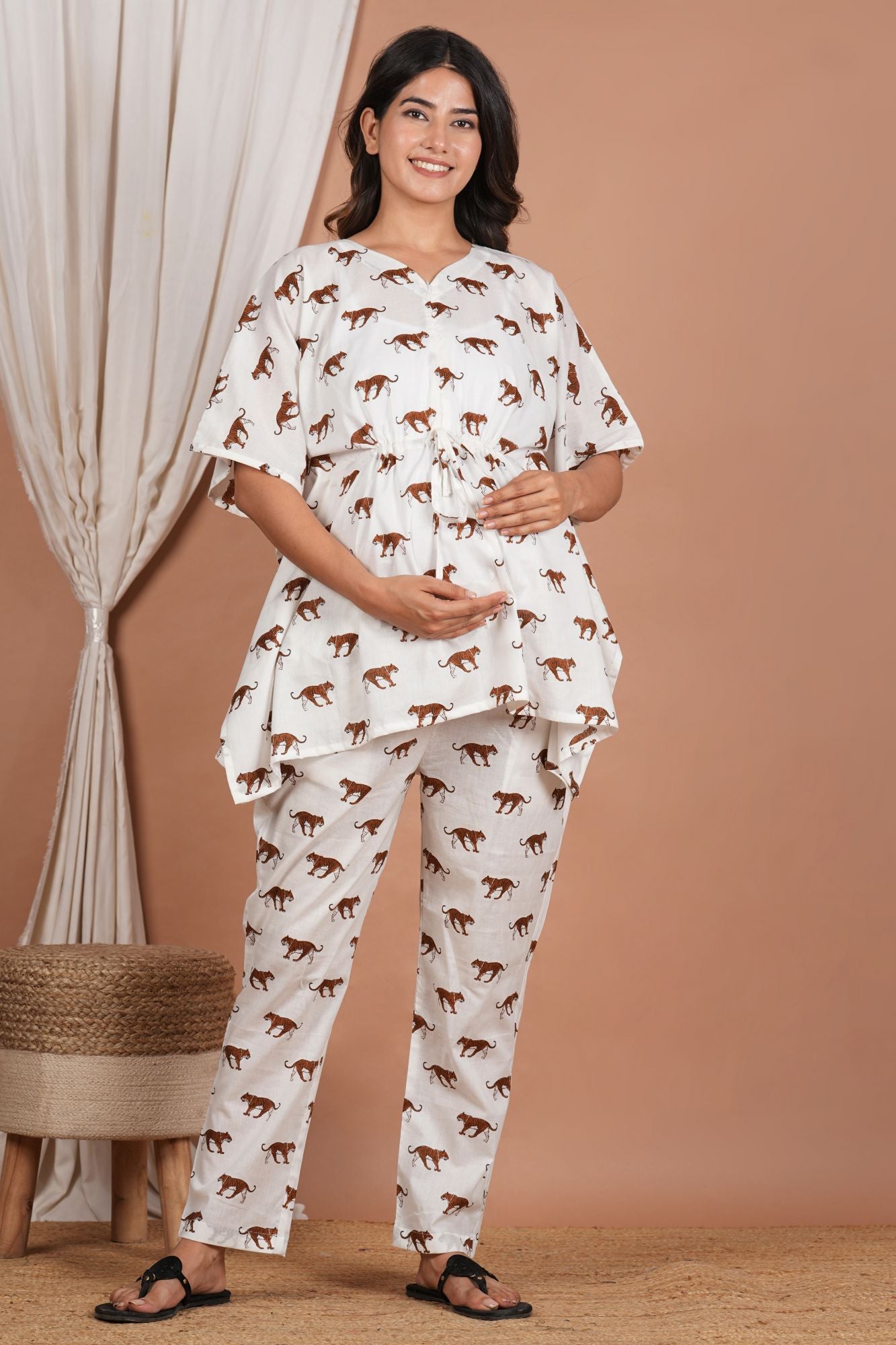 Tiger Maternity Loungewear (with zip for Nursing)