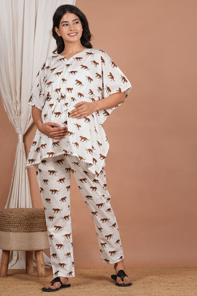 Tiger Maternity Loungewear (with zip for Nursing)
