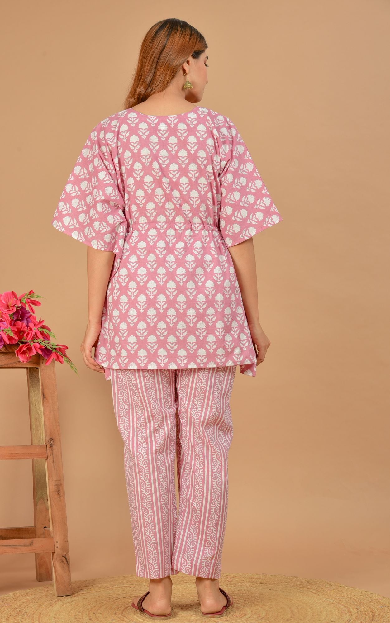 Keshavaya Nursing Kaftan Top - Pyjama Set