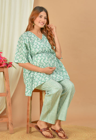 Gauranga Nursing Kaftan Top - Pyjama Set