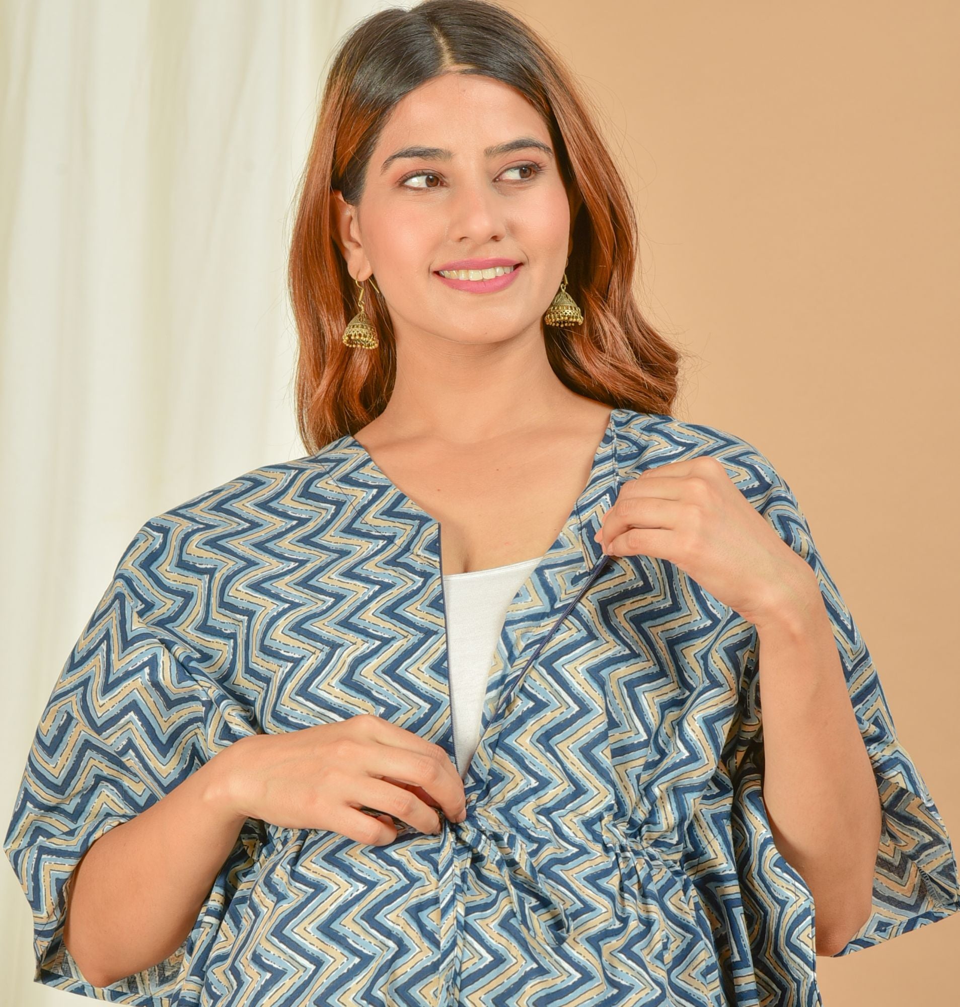 Dhrti Cotton Maternity Kaftan