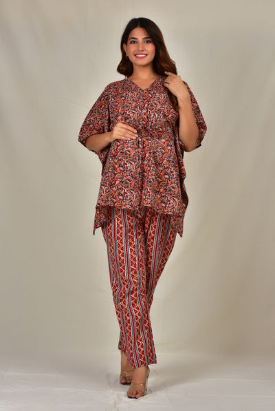 Chinmaya Nursing Kaftan Top - Pyjama Set