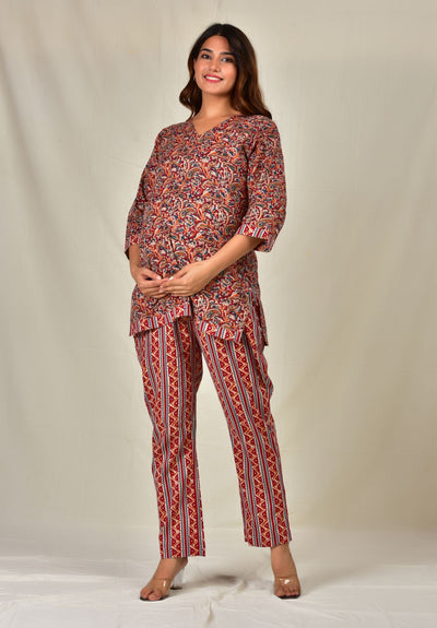 Chinmaya Nursing Kurti / Top - Pyjama Set
