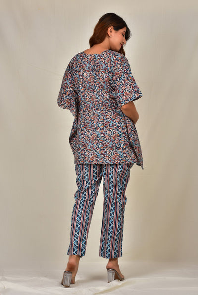 Nayan-abhirama Nursing Kaftan Top - Pyjama Set