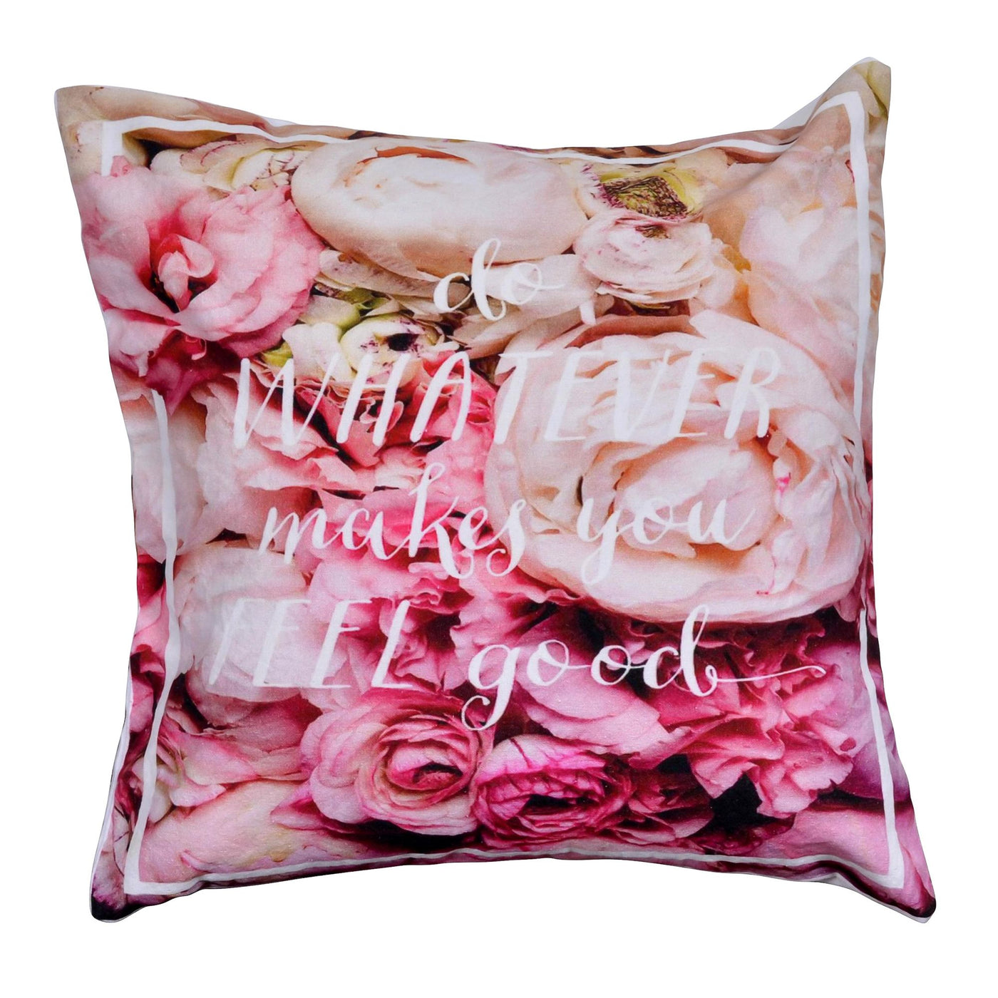 Pretty Pink Flowers 16 Digital Print Cotton Cushion Cover