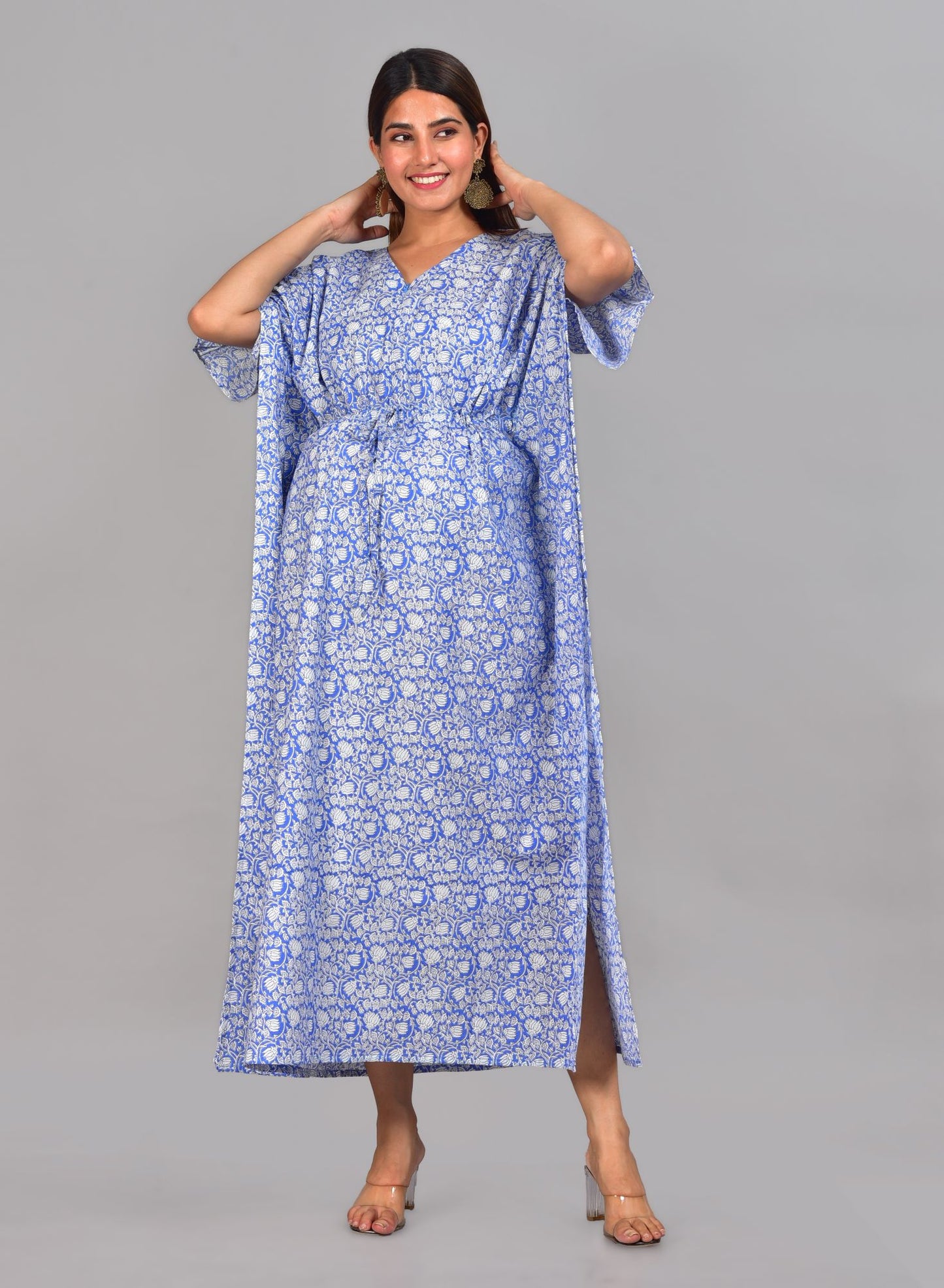 Kamal Lochan Cotton Maternity Feeding Kaftan