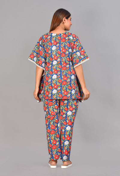 Radhika Raman Nursing Kaftan Top - Pyjama Set