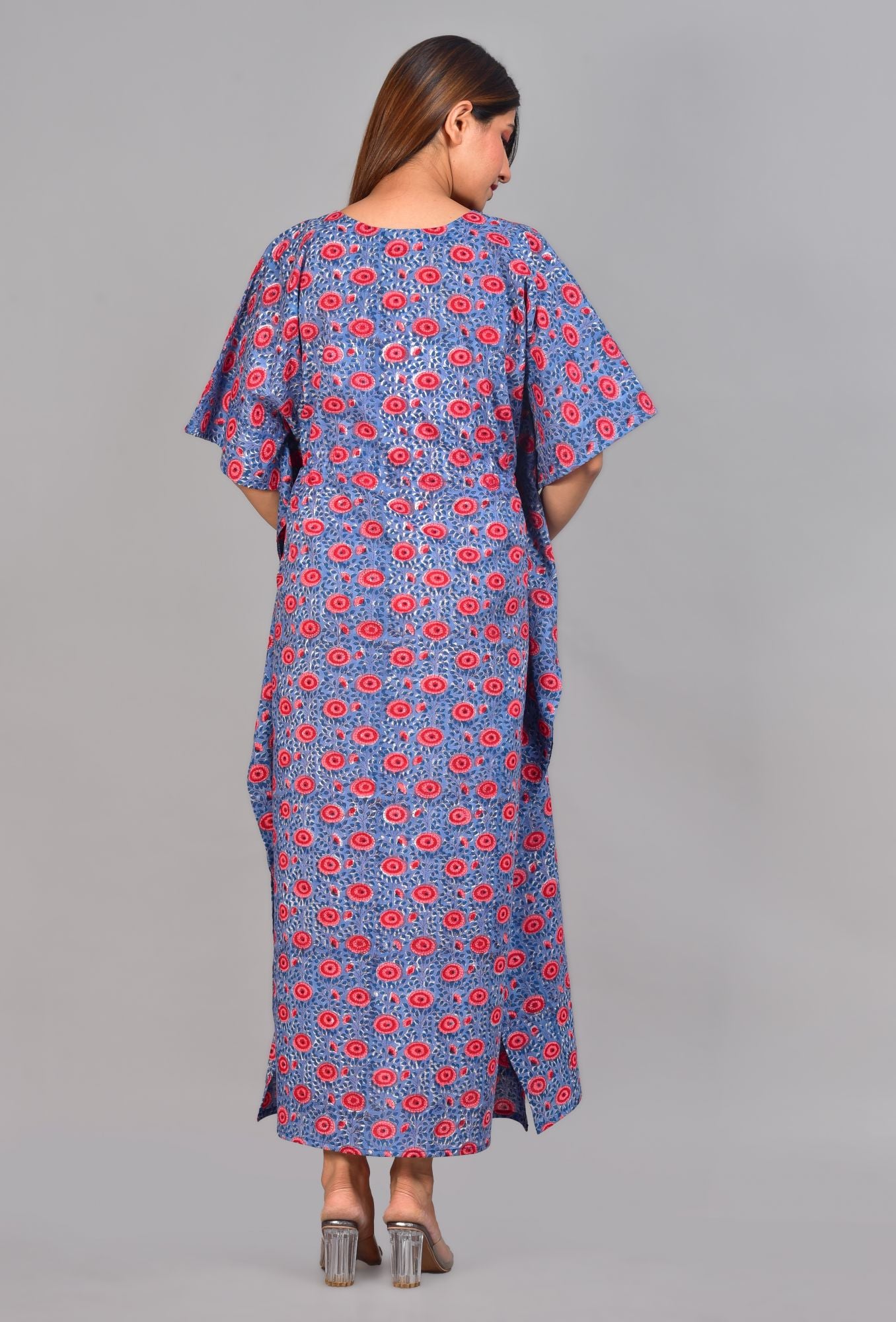 Nirguna Handblock Maternity/Nursing Kaftan