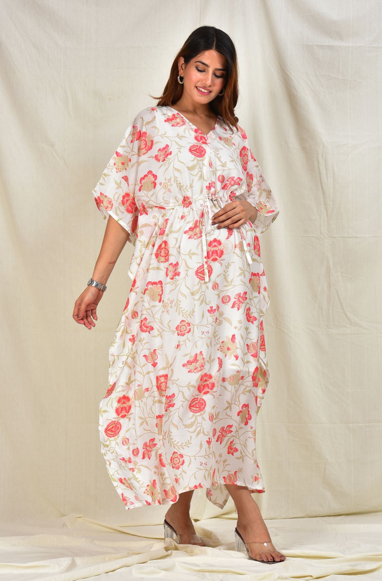 Parth Sarthi Digital Print Nursing Kaftan (Muslin Fabric)