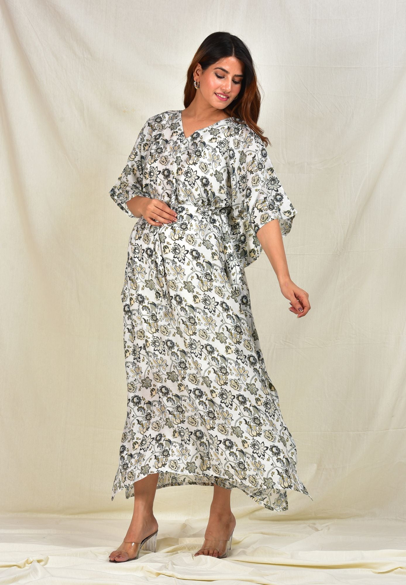 Sayujya Digital Print Nursing Kaftan (Muslin Fabric)