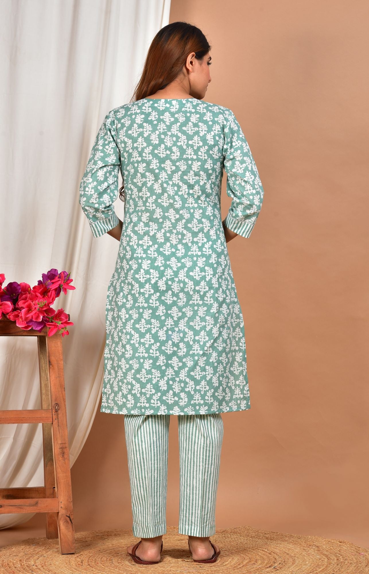 Badrika Nursing Cotton Kurta - Pant Set