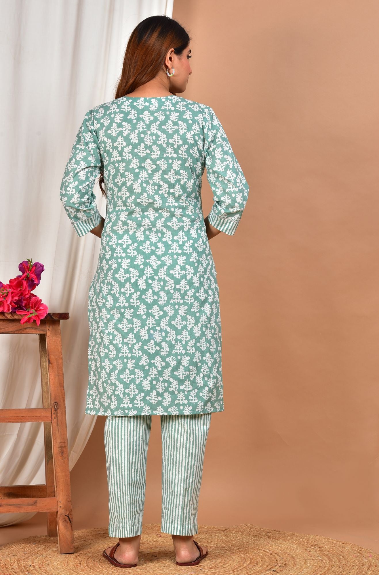 Venu-Rati Nursing Cotton Kurta - Pant Set