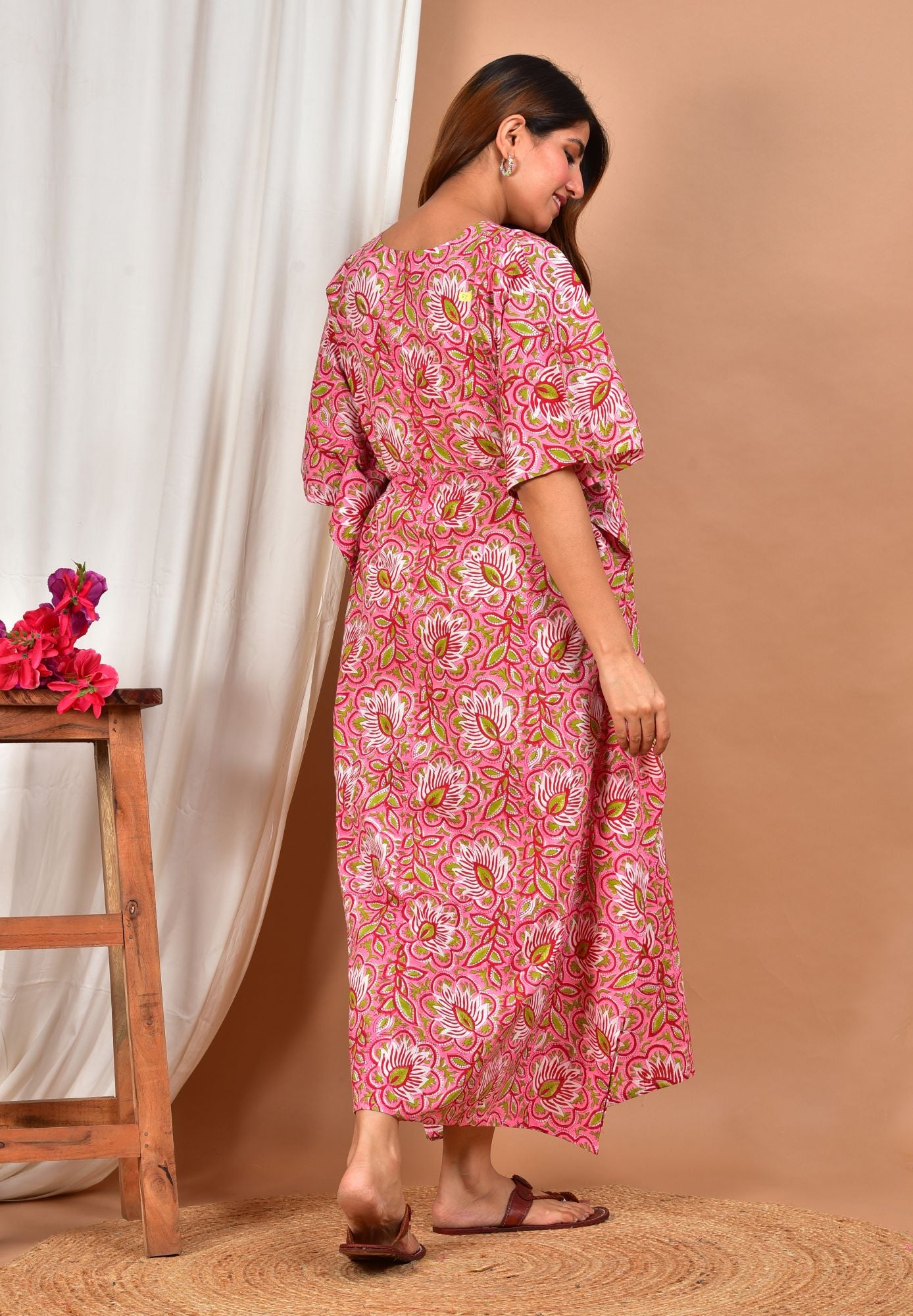 Pure Cotton Maternity Feeding Kaftan Dress