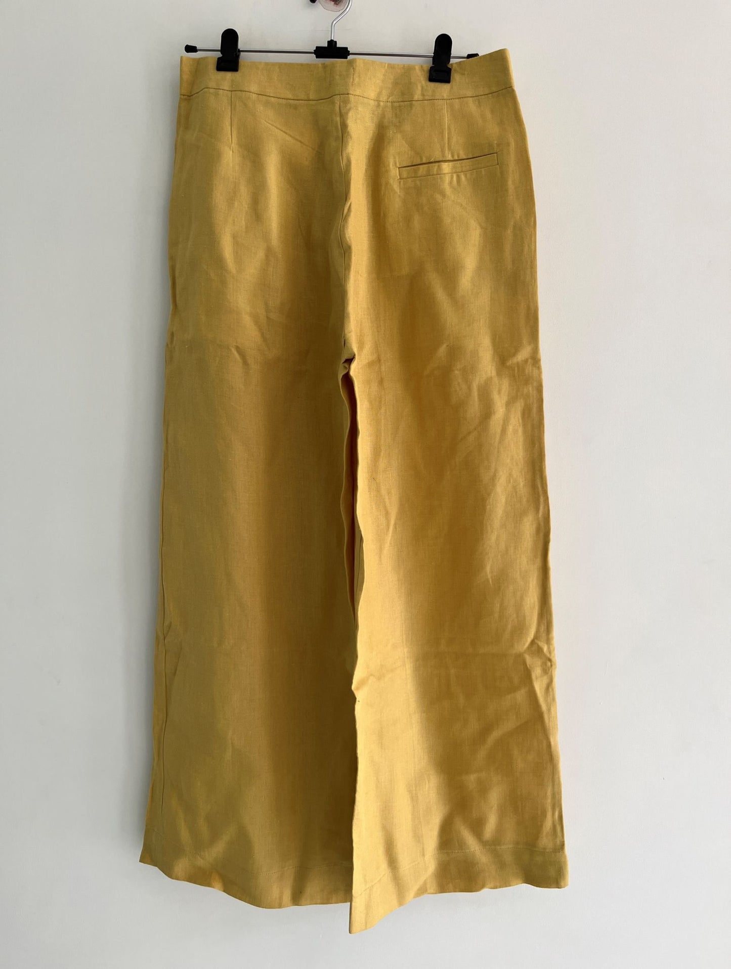 Mustard Linen Summer Pants (L Size-30 Inches)