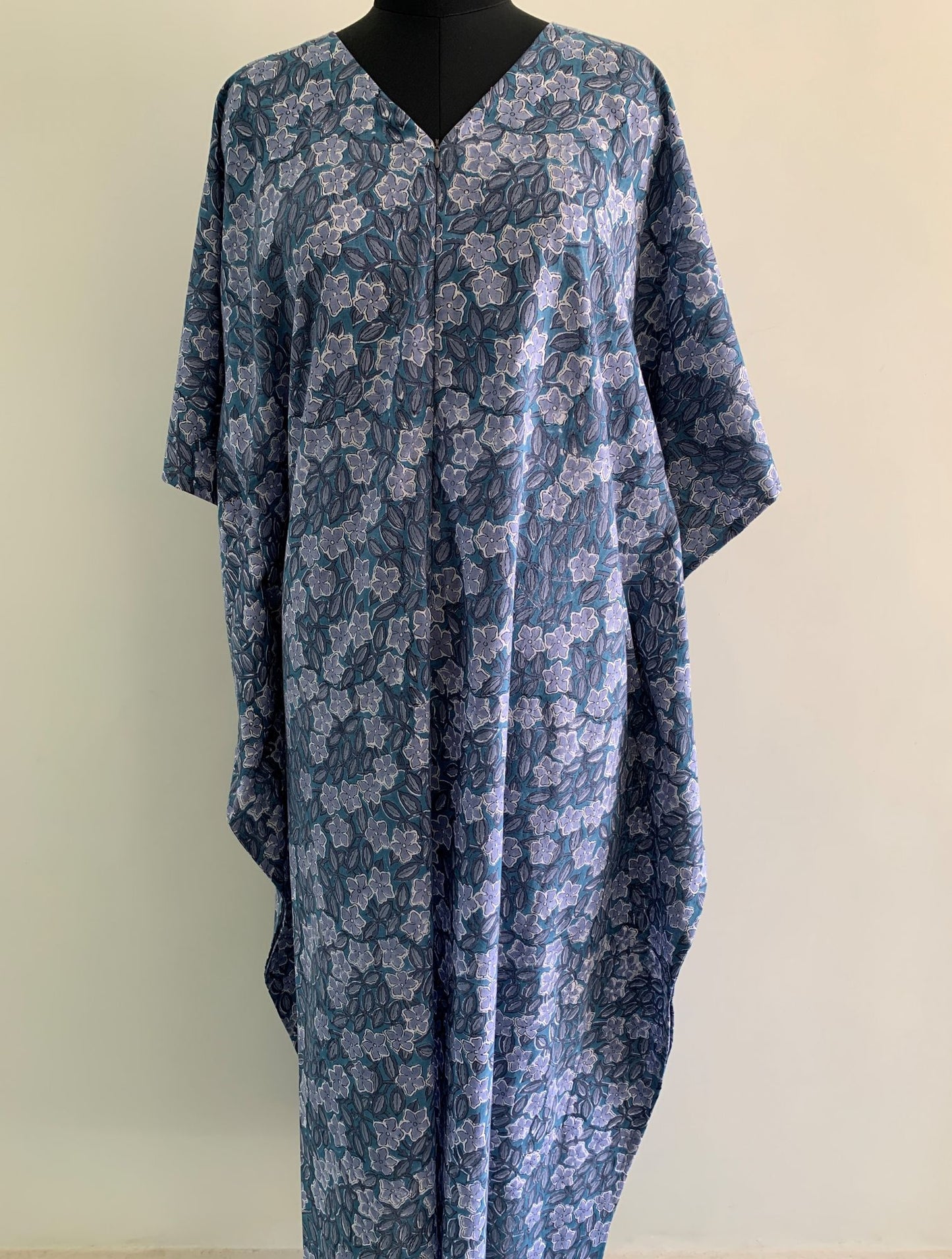 Advaita Handblock Nursing Kaftan Gown