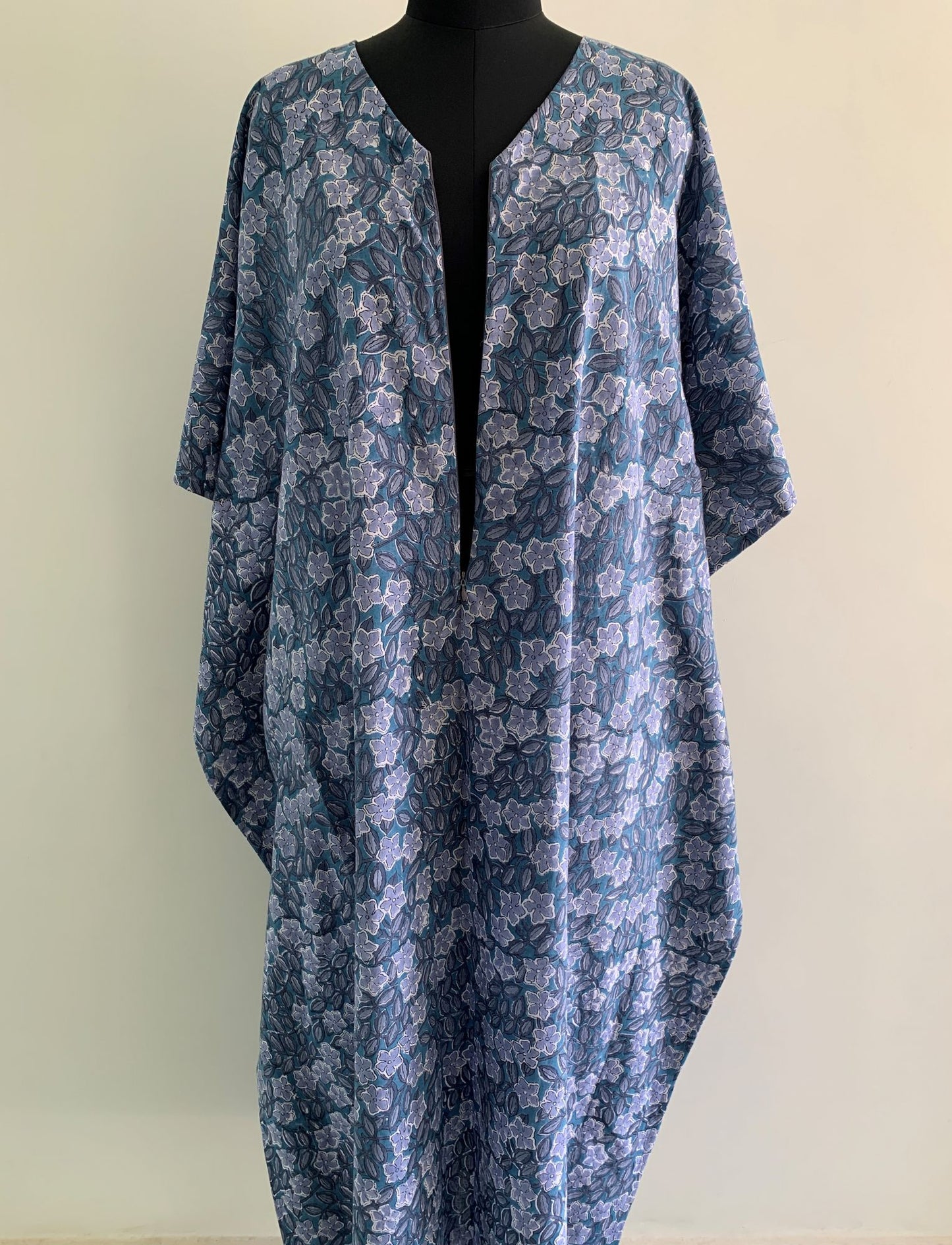 Advaita Handblock Nursing Kaftan Gown