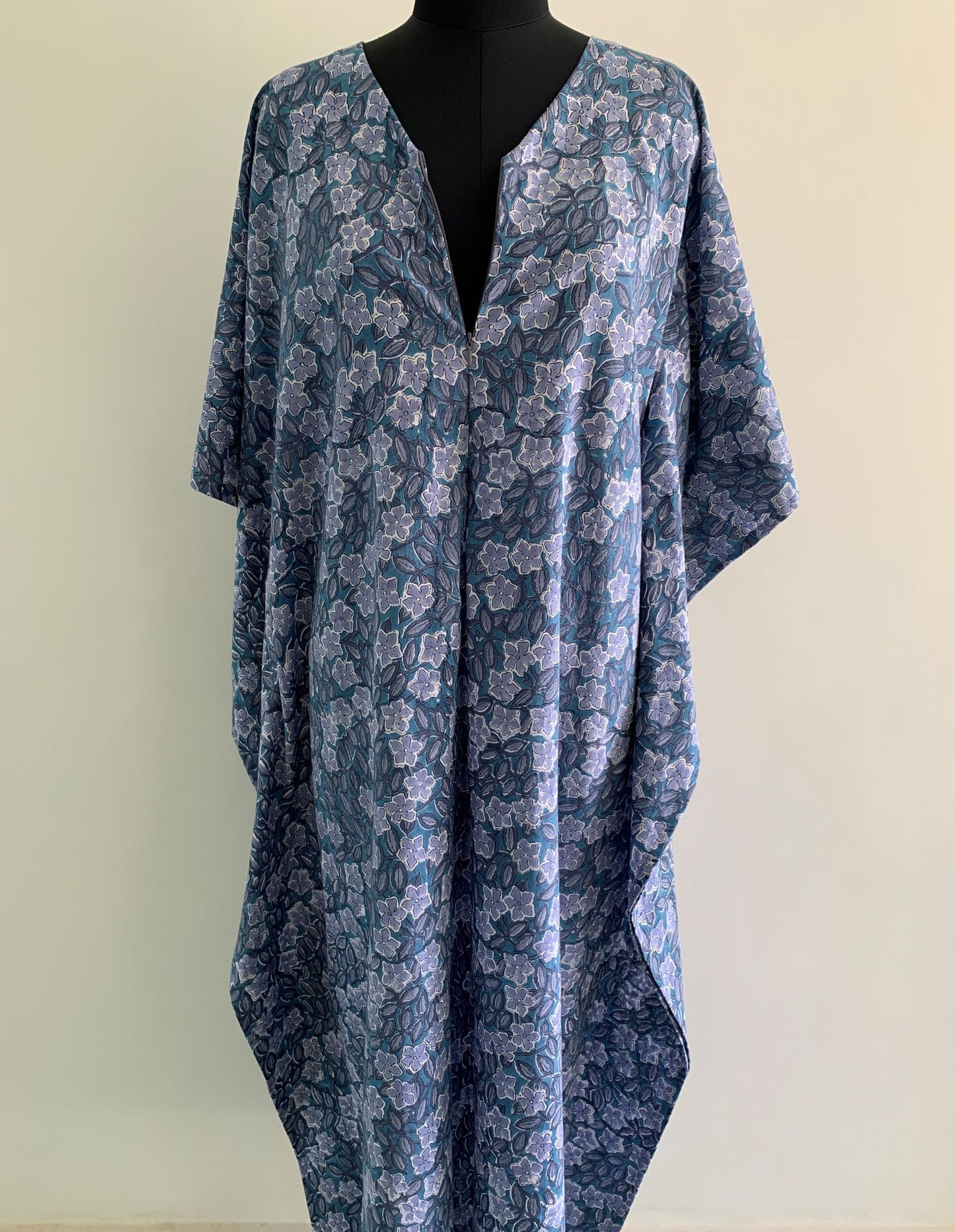 Advaita Handblock Nursing Kaftan Gown