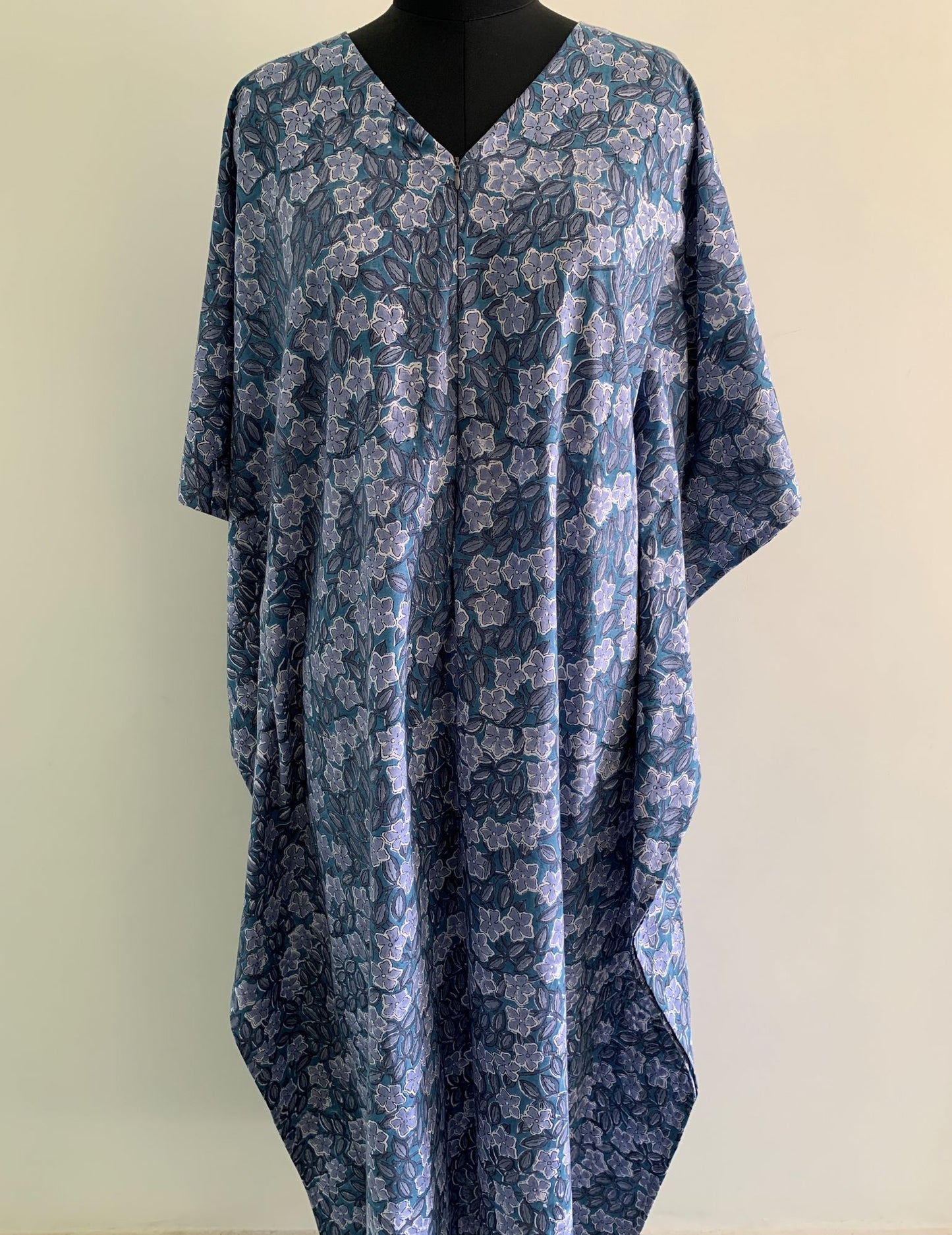 Advaita Handblock Nursing Kaftan Gown